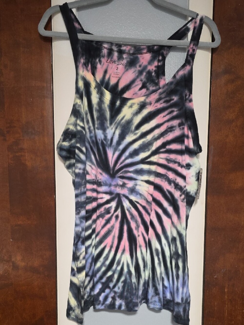 NWT Torrid Pink & Black Tie-Dye Tank Top